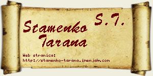 Stamenko Tarana vizit kartica